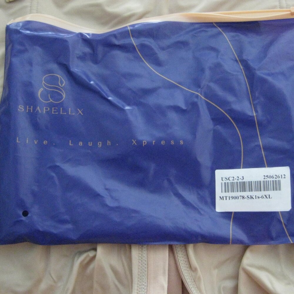 NWT SHAPELLX AirSlim Butt-Lifting High Waist Panty Beige Size 6 X - Picture 9 of 9